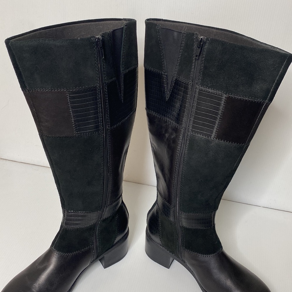 Clarks Nevella Nova Riding Patchwork Leather And … - image 4